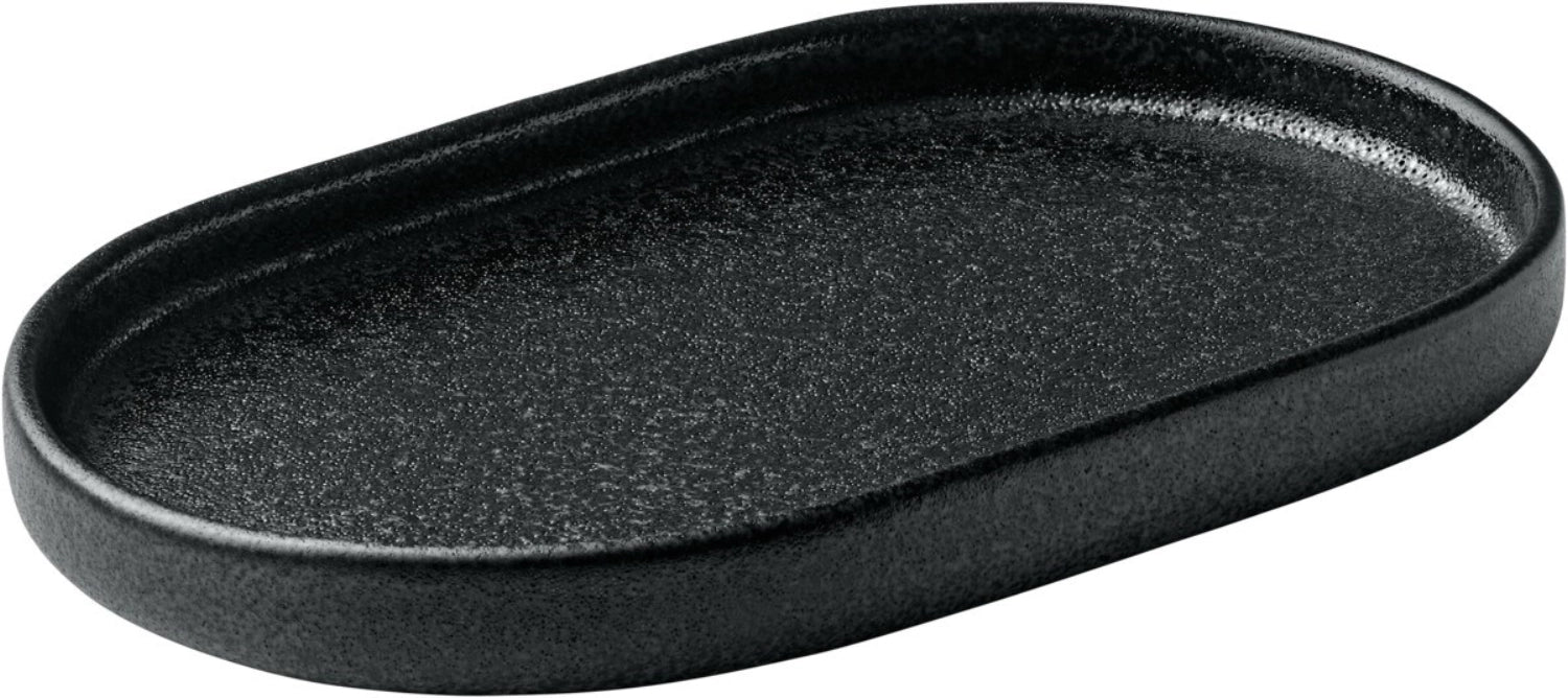 Parco giochi nara plate oval nero 18 cm