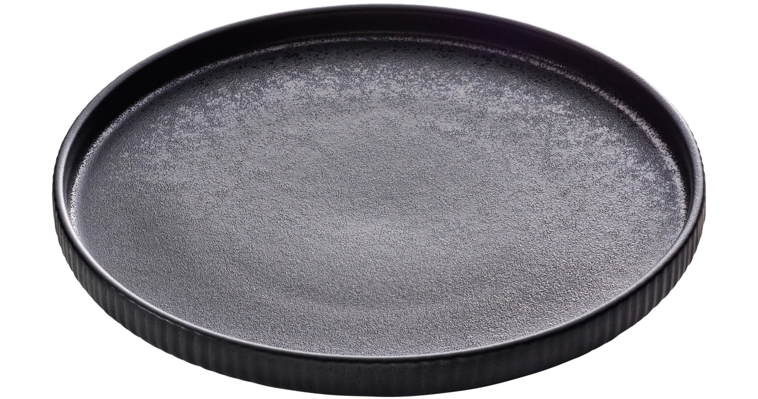 Playground NARA Teller flach Relief schw.D27cm 0.58lt H2.5cm