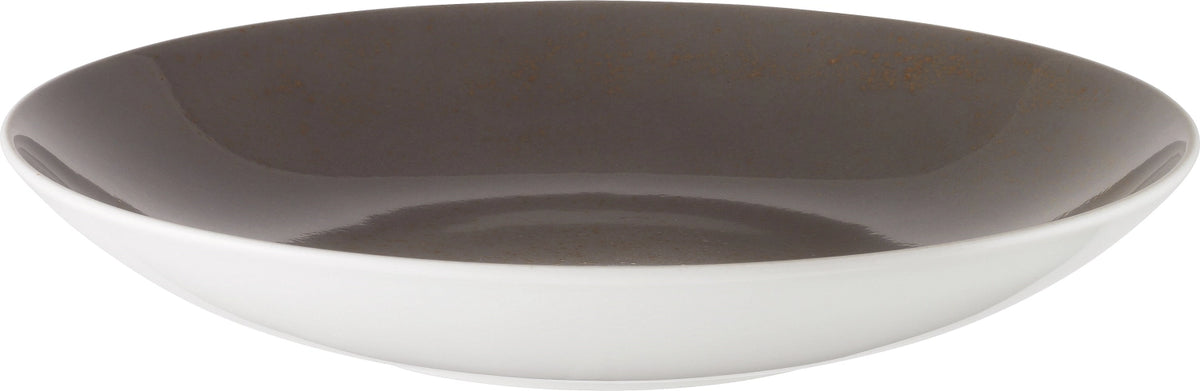 Dunkelgrauer tiefer runder Teller Pottery Unique Darkgrey aus Keramik/Porzellan/Steinzeug