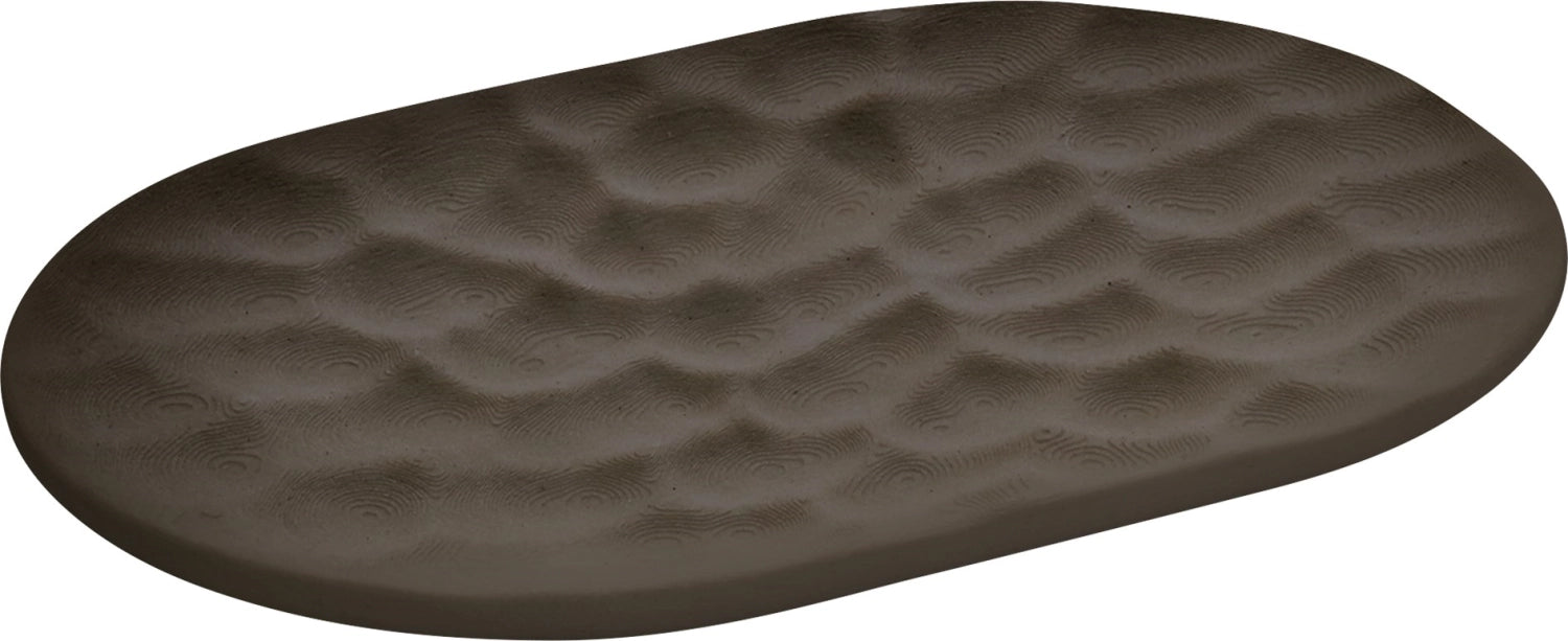 Playground carved plate oval 18x12cm H1.4cm