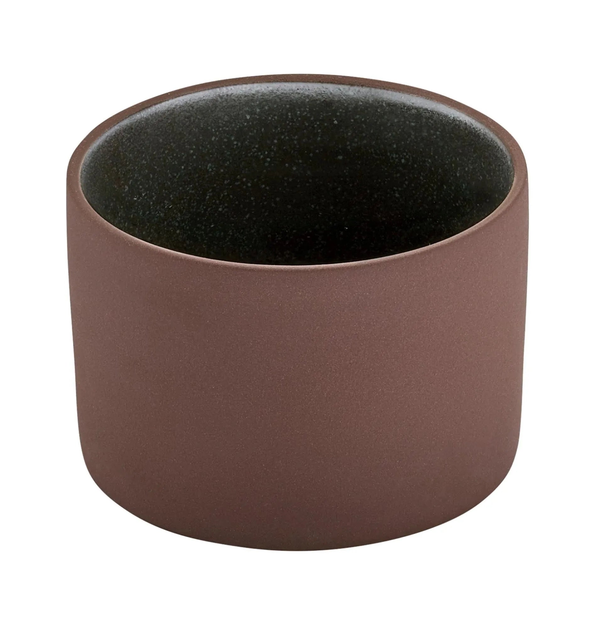 Elegante 2in1-Schüssel aus robustem Steinzeug in Braun-Schwarz, ideal für Salate, Snacks & Desserts. Stilvoll & pflegeleicht.