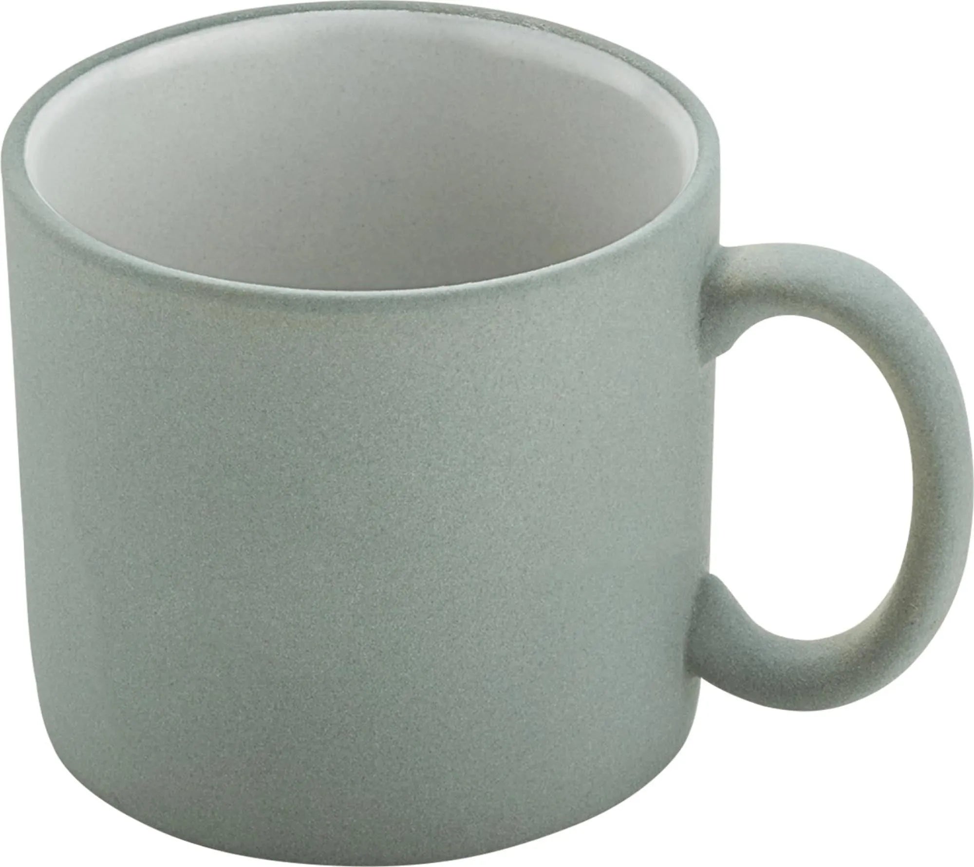 Elegante 0,2l Tasse aus robustem Steinzeug, grau-weiß, mit Henkel. Ideal für Gastronomie, spülmaschinen- und mikrowellenfest.