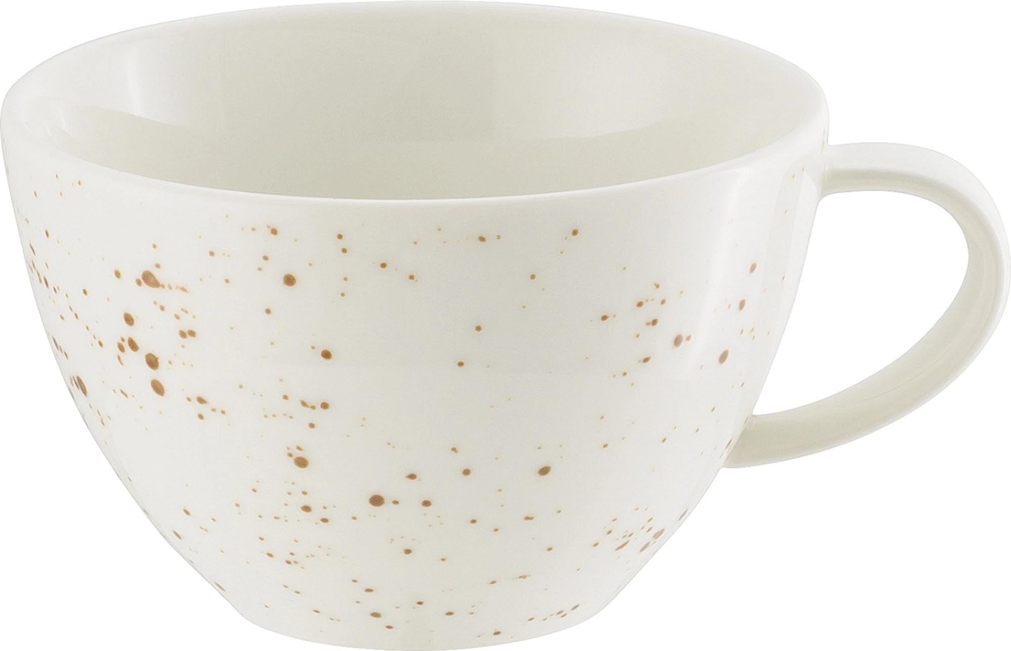 Elegante weisse Obertasse aus Porzellan, 0,22l, ideal für Kaffee und Tee. Bruchfest, spülmaschinenfest, stilvolles Design.