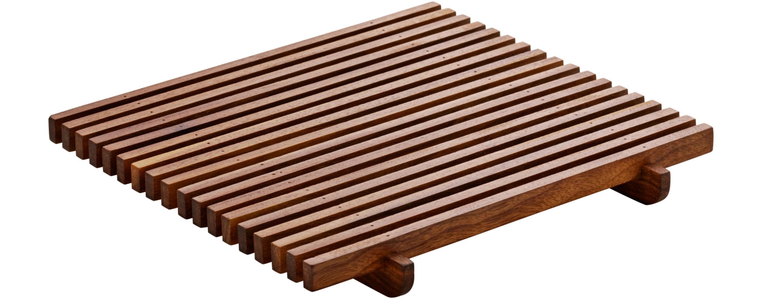 Playground crumb grid square walnut 18x18cm H2cm