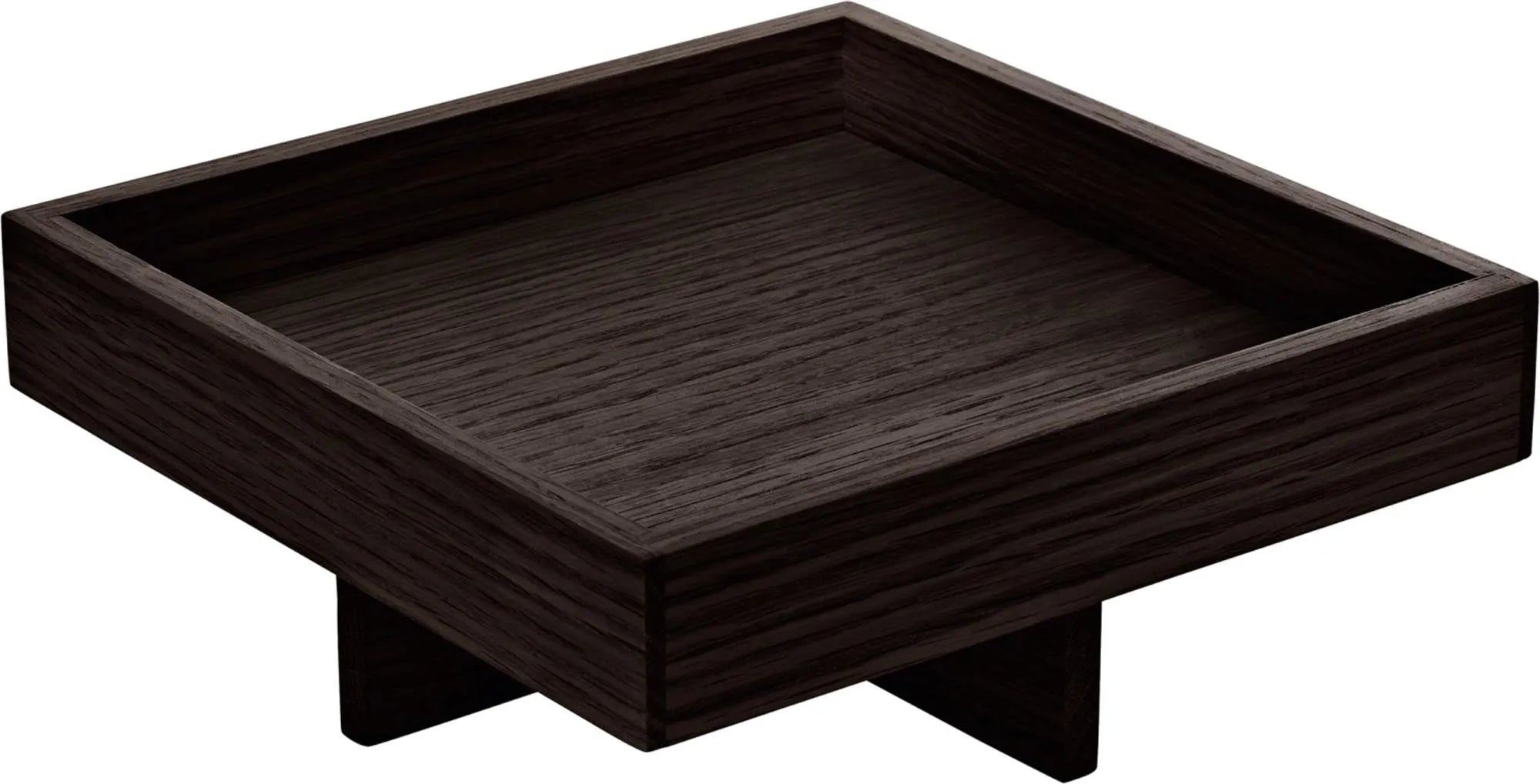 Eleganter Menage aus robustem Wengeholz, 18x18cm, 4cm hoch. Perfekt für Gewürze, passt in jede moderne Tischdekoration.