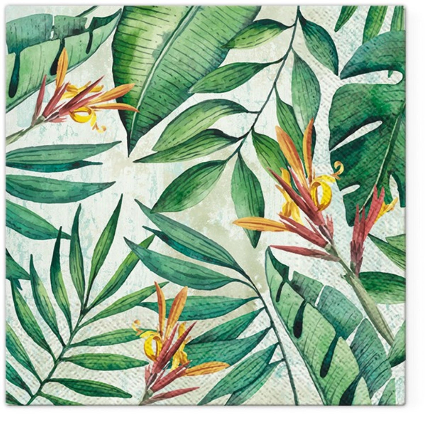Servietten Lunch 20x Tropical Garten, 33x33cm in Grün präsentiert im Onlineshop von KAQTU Design AG. Servietten ist von PAW