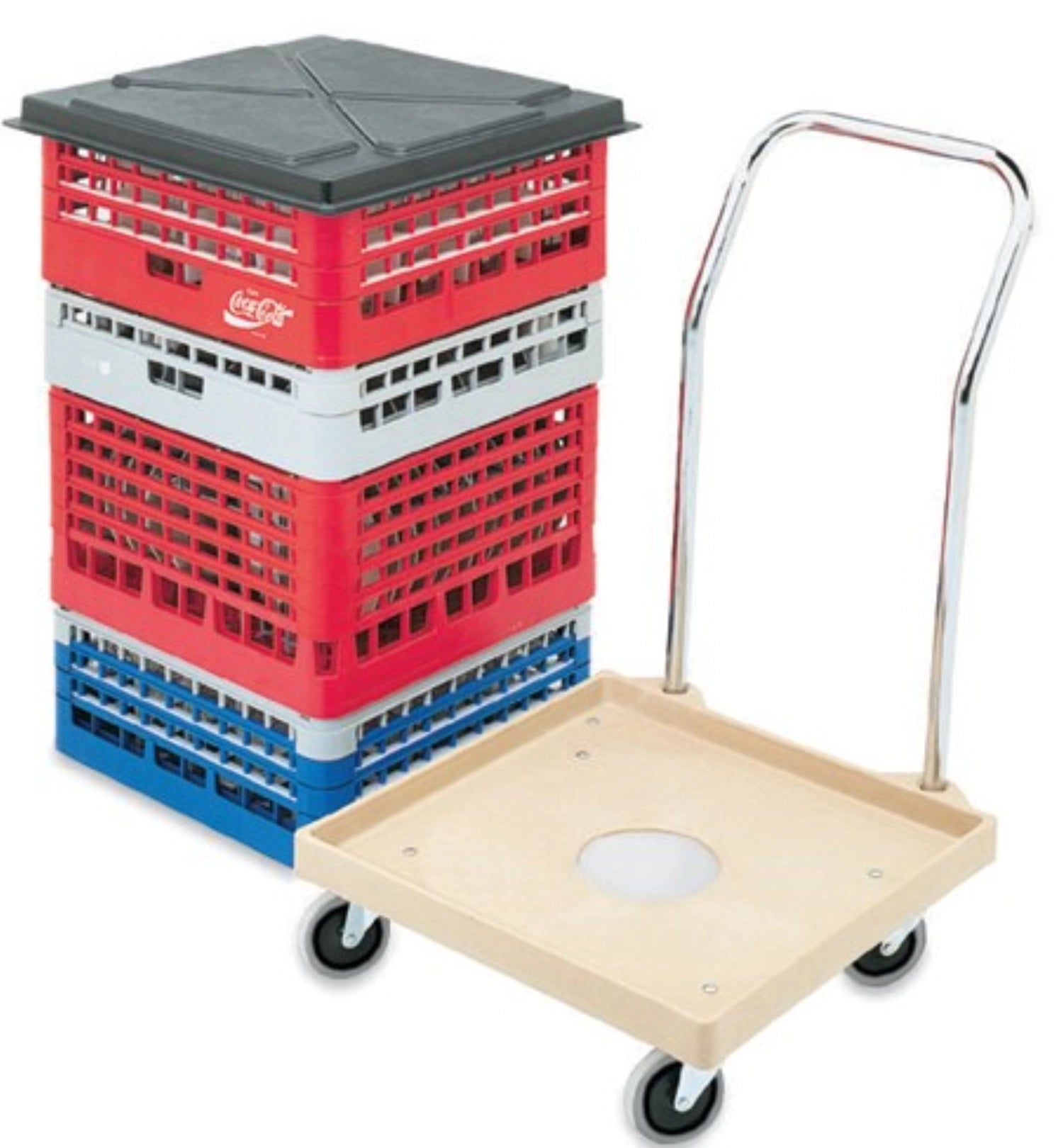 Geschirrkorb Wagen Kunststoff ohne Bügelgriff in Mehrfarbig präsentiert im Onlineshop von KAQTU Design AG. Aufbewahrungsbehälter ist von Vollrath