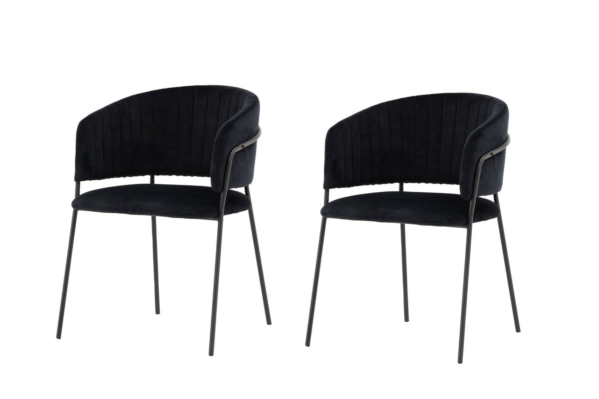 Selma Stuhl in Schwarz präsentiert im Onlineshop von KAQTU Design AG. Schalenstuhl mit Armlehne ist von Venture Home