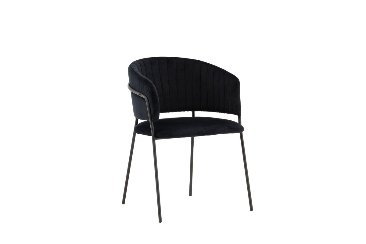 Selma Stuhl in Schwarz präsentiert im Onlineshop von KAQTU Design AG. Schalenstuhl mit Armlehne ist von Venture Home