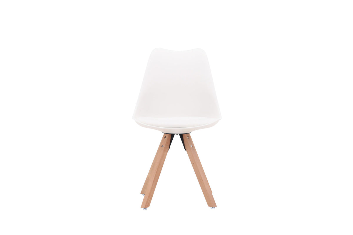Zeno Stuhl in Weiss / Natur präsentiert im Onlineshop von KAQTU Design AG. Stuhl ist von Venture Home