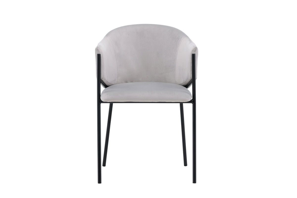 Evelina Esszimmerstuhl in Grau präsentiert im Onlineshop von KAQTU Design AG. Schalenstuhl mit Armlehne ist von Venture Home