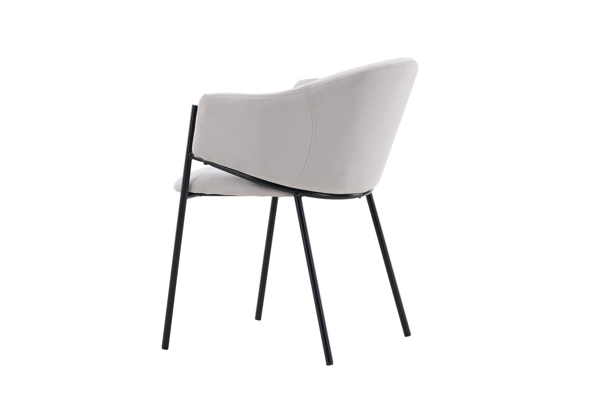 Evelina Esszimmerstuhl in Grau präsentiert im Onlineshop von KAQTU Design AG. Schalenstuhl mit Armlehne ist von Venture Home
