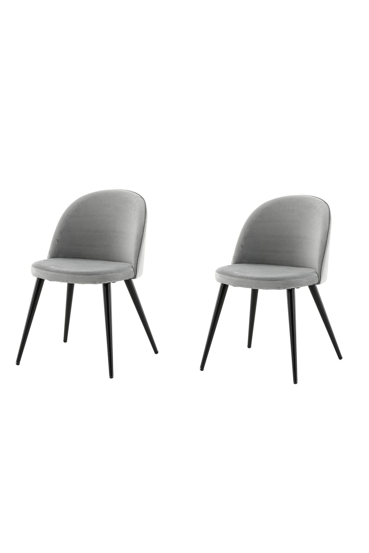 Velvet Matstol Stuhl in Grau / Schwarz präsentiert im Onlineshop von KAQTU Design AG. Schalenstuhl ist von Venture Home