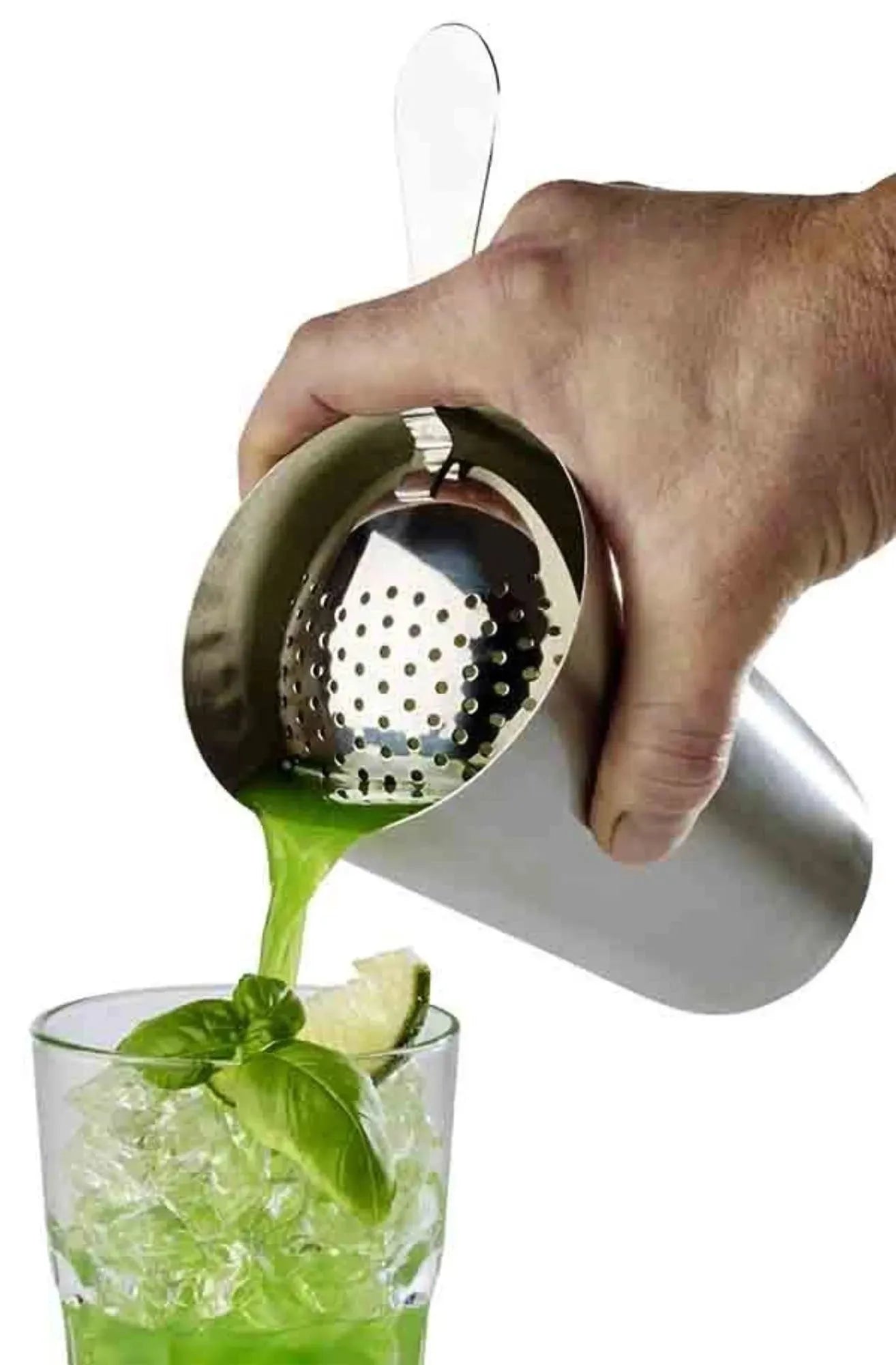 Julep Barsieb Pro: Edelstahl, 7.5x18cm, für professionelle Cocktails.