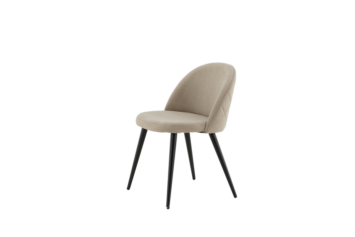 Velvet Stitches Stuhl in Beige präsentiert im Onlineshop von KAQTU Design AG. Stuhl ist von Venture Home