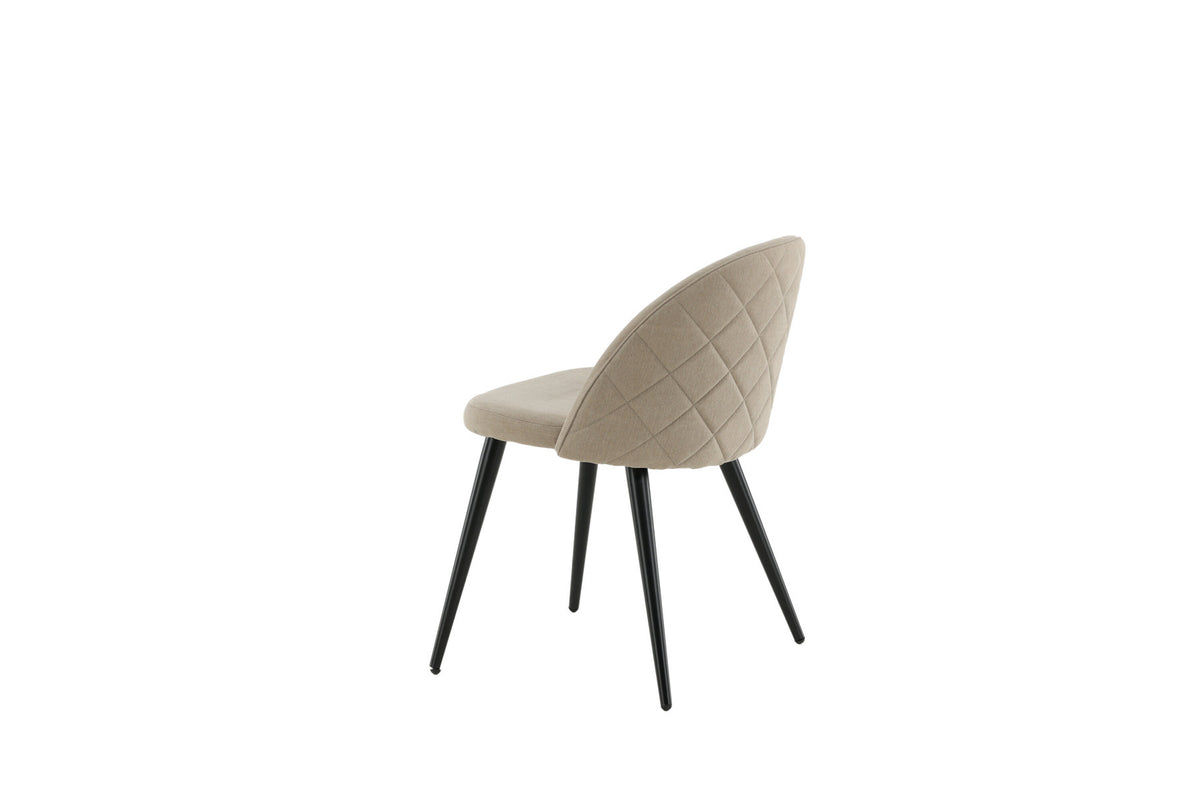 Velvet Stitches Stuhl in Beige präsentiert im Onlineshop von KAQTU Design AG. Stuhl ist von Venture Home