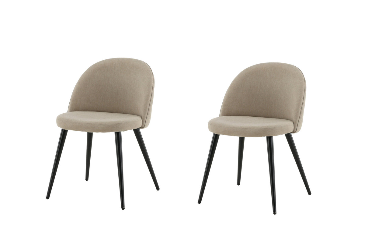 Velvet Stitches Stuhl in Beige präsentiert im Onlineshop von KAQTU Design AG. Stuhl ist von Venture Home