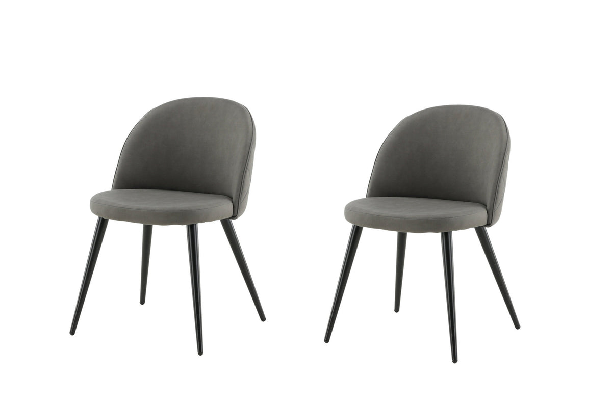 Velvet Stitches Stuhl in Grau präsentiert im Onlineshop von KAQTU Design AG. Stuhl ist von Venture Home