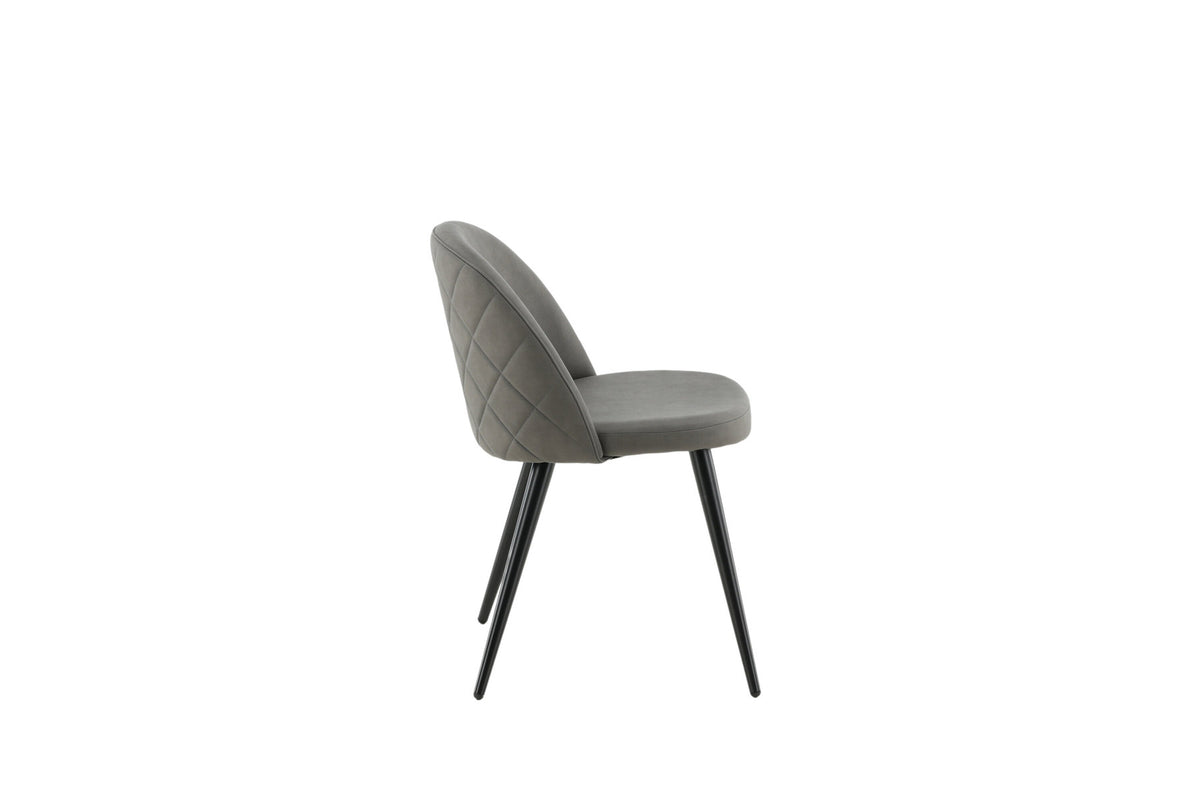 Velvet Stitches Stuhl in Grau präsentiert im Onlineshop von KAQTU Design AG. Stuhl ist von Venture Home