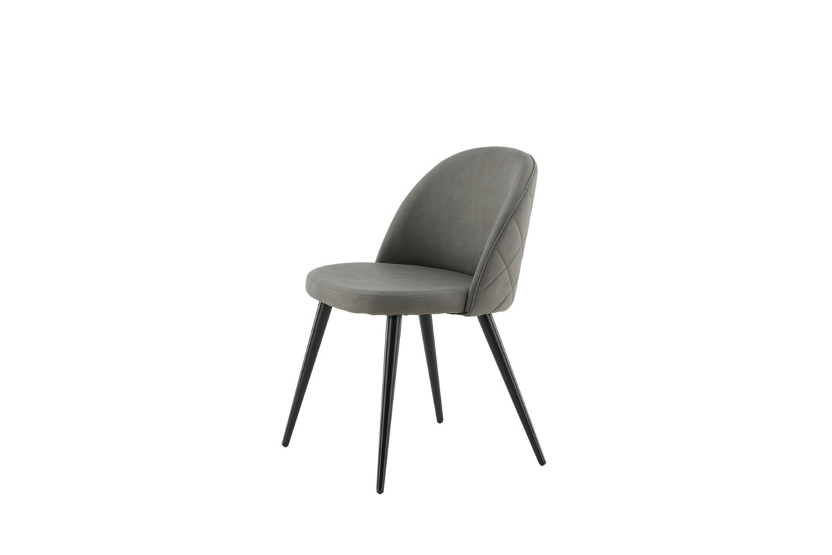 Velvet Stitches Stuhl in Grau präsentiert im Onlineshop von KAQTU Design AG. Stuhl ist von Venture Home