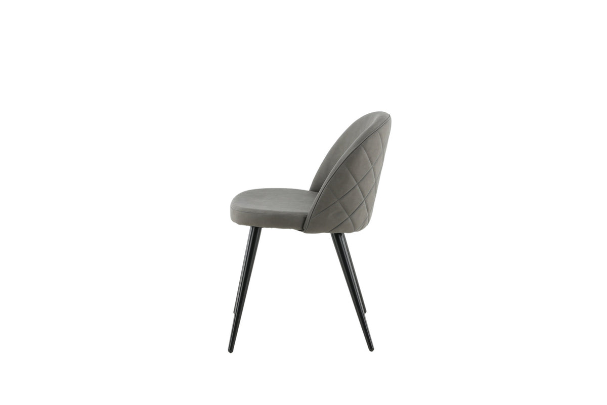 Velvet Stitches Stuhl in Grau präsentiert im Onlineshop von KAQTU Design AG. Stuhl ist von Venture Home