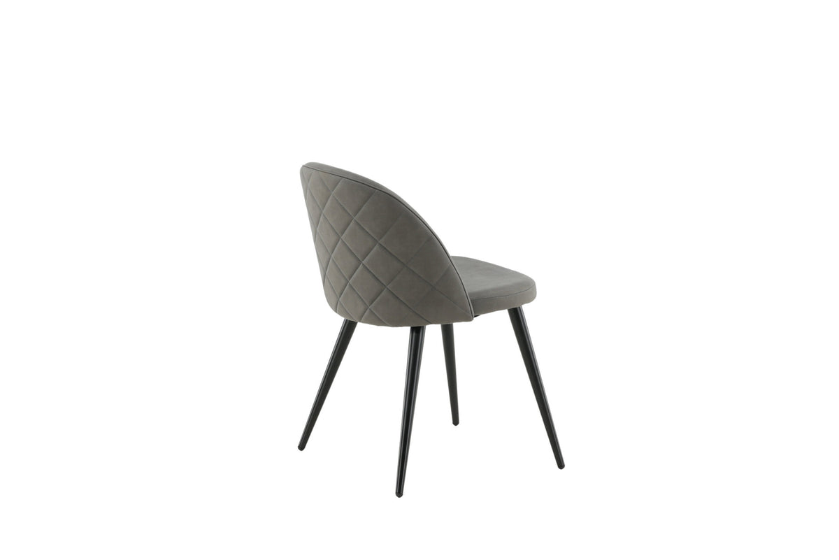 Velvet Stitches Stuhl in Grau präsentiert im Onlineshop von KAQTU Design AG. Stuhl ist von Venture Home