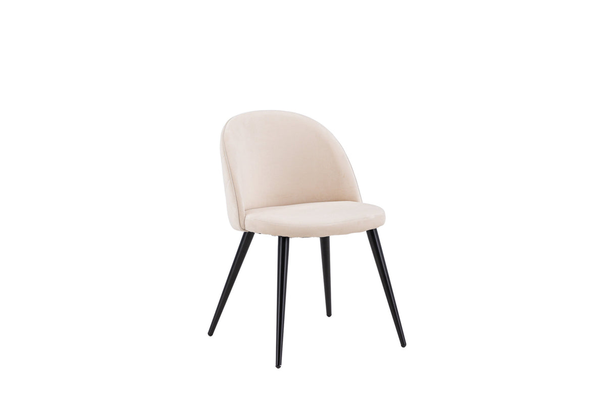 Velvet Stitches Stuhl in Beige präsentiert im Onlineshop von KAQTU Design AG. Schalenstuhl ist von Venture Home