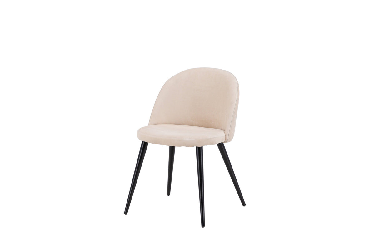 Velvet Stitches Stuhl in Beige präsentiert im Onlineshop von KAQTU Design AG. Schalenstuhl ist von Venture Home