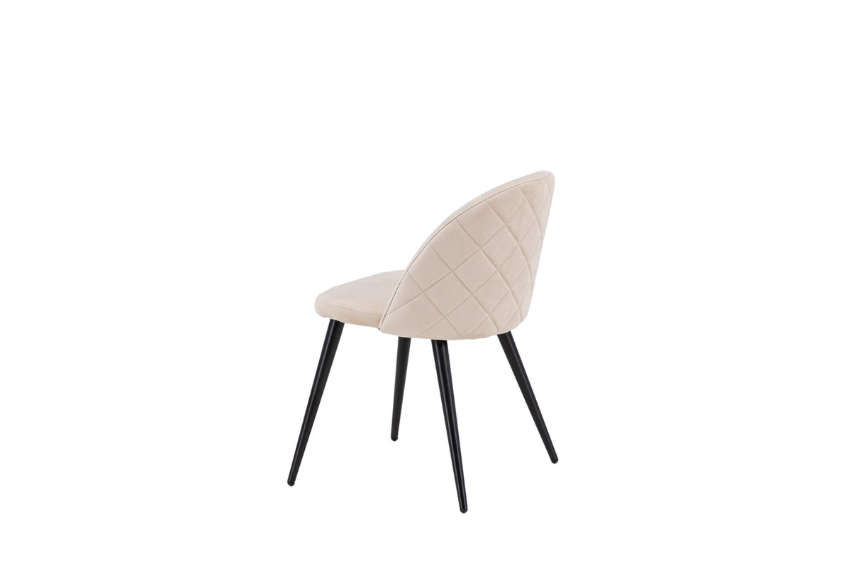 Velvet Stitches Stuhl in Beige präsentiert im Onlineshop von KAQTU Design AG. Schalenstuhl ist von Venture Home