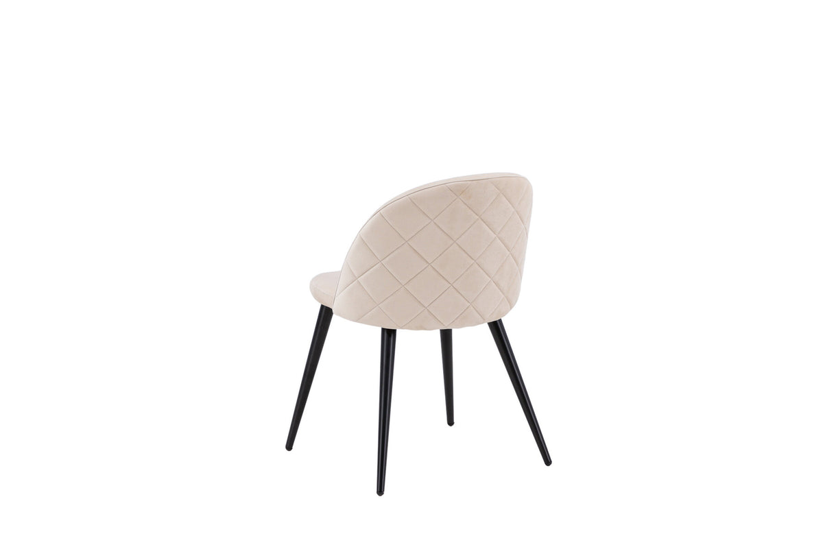 Velvet Stitches Stuhl in Beige präsentiert im Onlineshop von KAQTU Design AG. Schalenstuhl ist von Venture Home