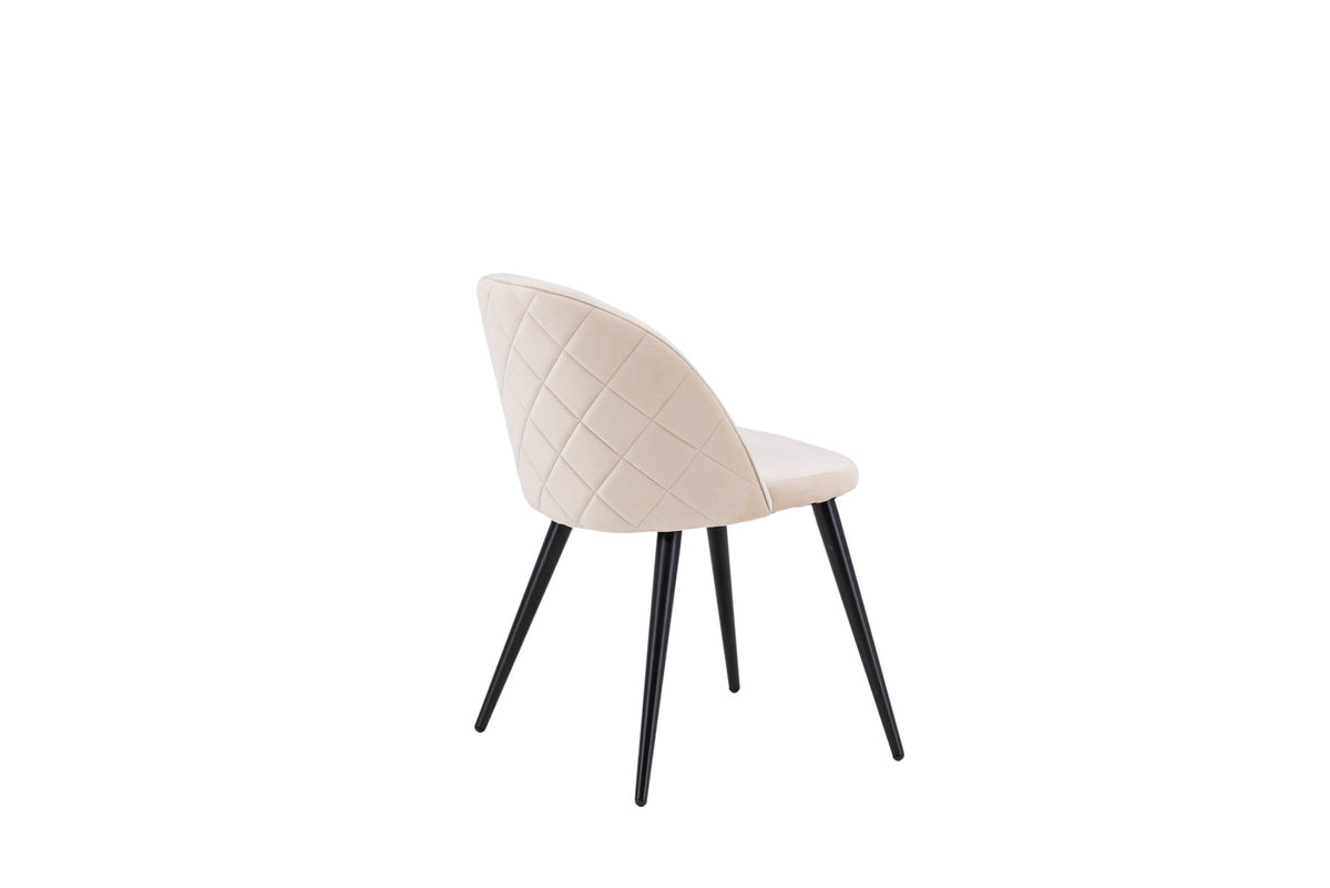 Velvet Stitches Stuhl in Beige präsentiert im Onlineshop von KAQTU Design AG. Schalenstuhl ist von Venture Home