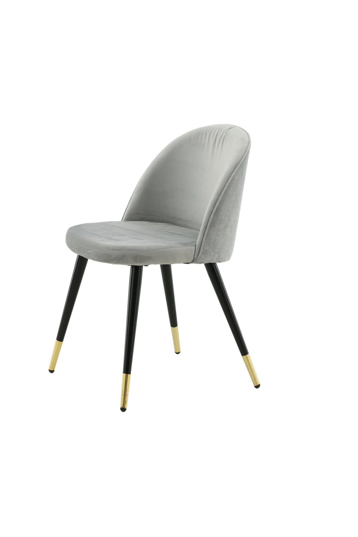 Velvet Matstol Stuhl in Grau / Schwarz / Gold präsentiert im Onlineshop von KAQTU Design AG. Schalenstuhl ist von Venture Home