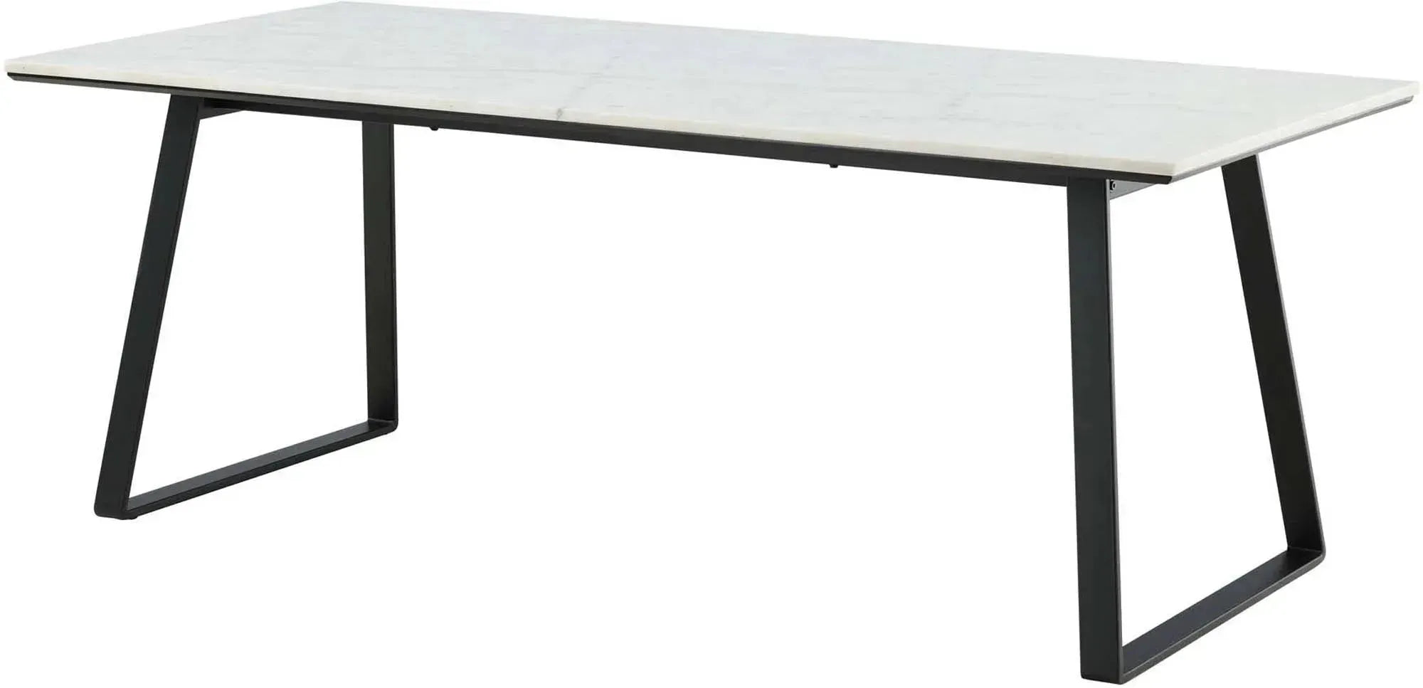 Der Estelle Tisch vereint schwarzen Marmor und Metall zu einem zeitlosen, pflegeleichten Design für gesellige Runden.