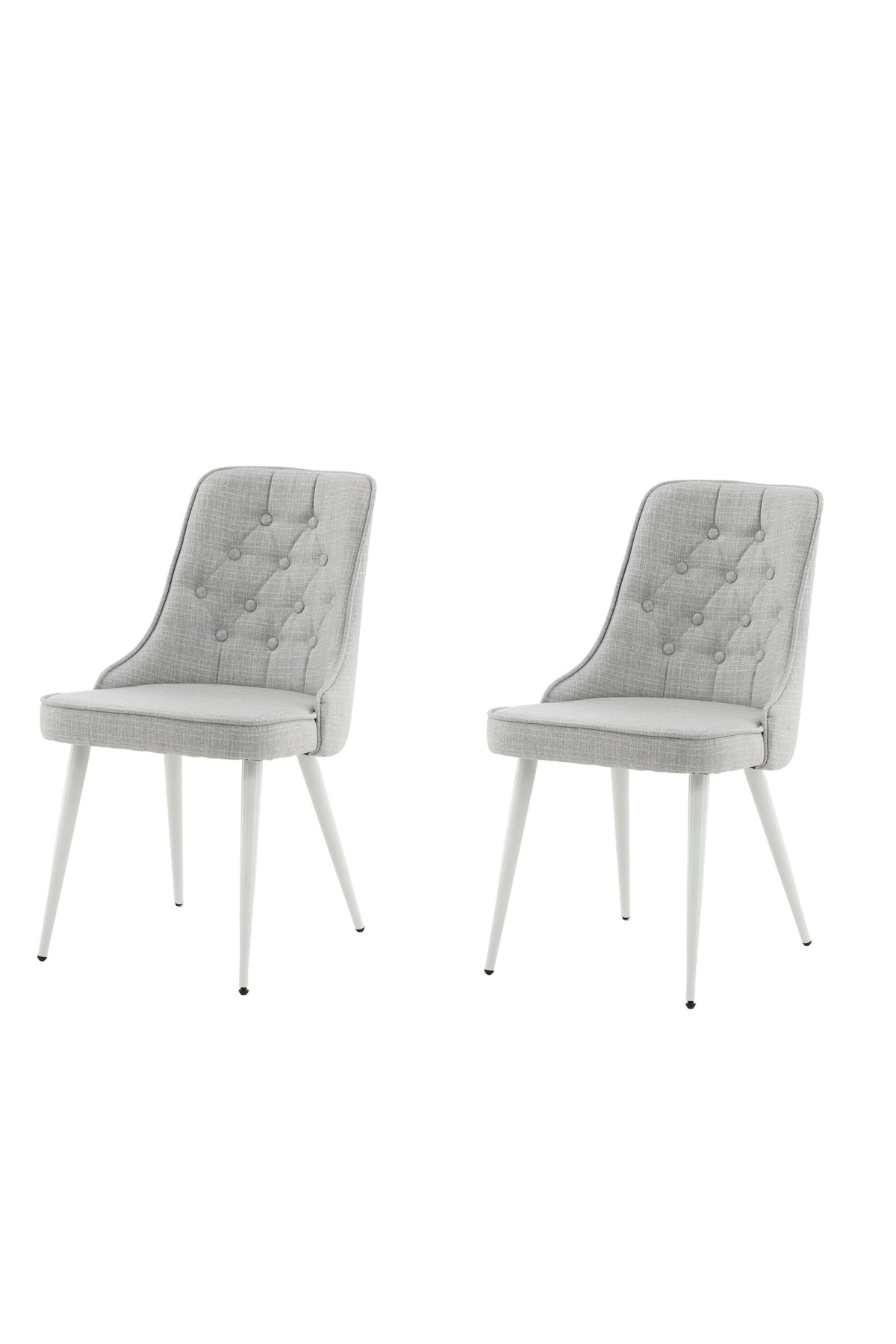 Velvet Deluxe Stuhl in Hellgrau / Weiss präsentiert im Onlineshop von KAQTU Design AG. Stuhl ist von Venture Home