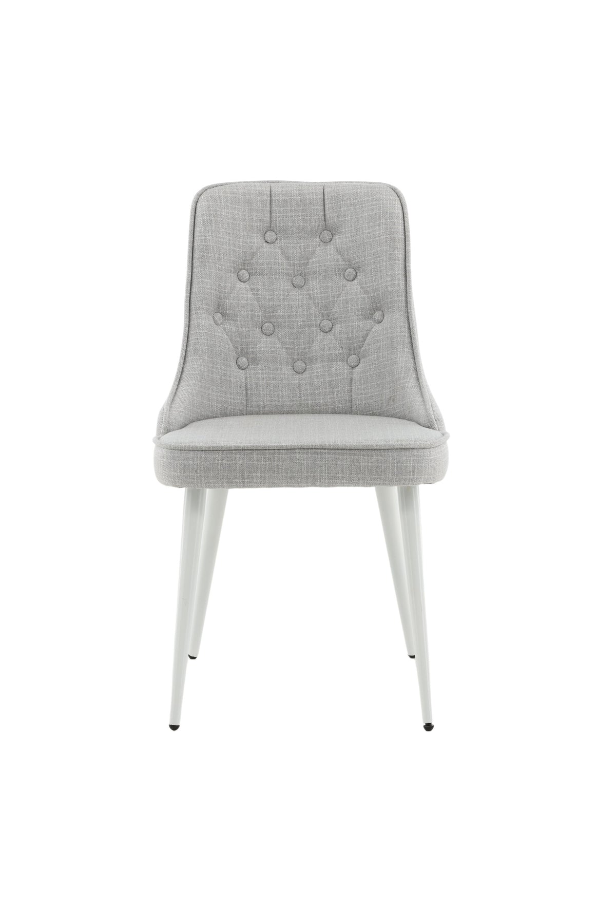 Velvet Deluxe Stuhl in Hellgrau / Weiss präsentiert im Onlineshop von KAQTU Design AG. Stuhl ist von Venture Home