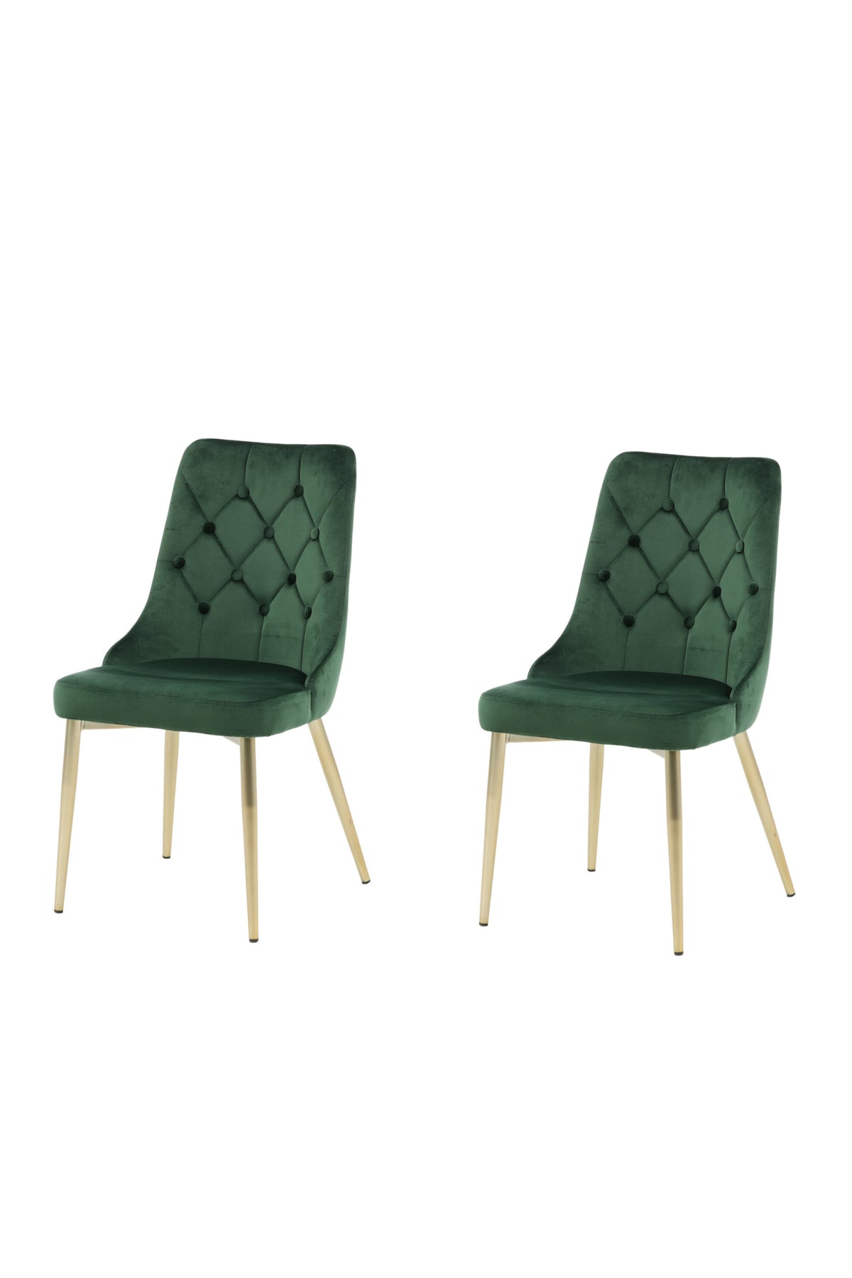 Velvet Lyx Stuhl in Grün präsentiert im Onlineshop von KAQTU Design AG. Stuhl ist von Venture Home