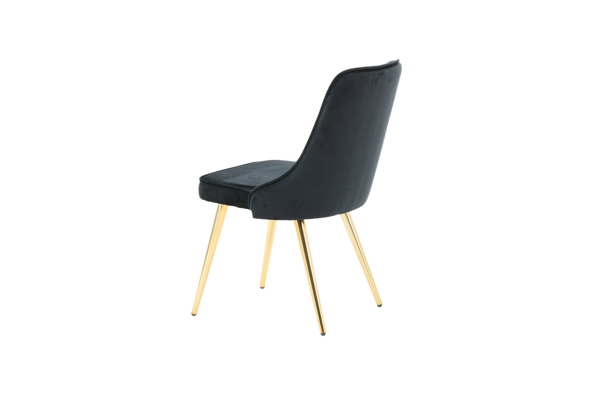 Velvet Lyx Stuhl in Schwarz präsentiert im Onlineshop von KAQTU Design AG. Stuhl ist von Venture Home