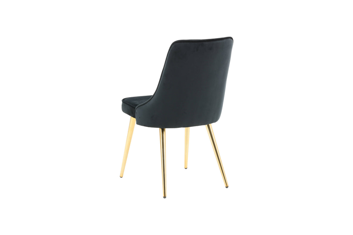 Velvet Lyx Stuhl in Schwarz präsentiert im Onlineshop von KAQTU Design AG. Stuhl ist von Venture Home