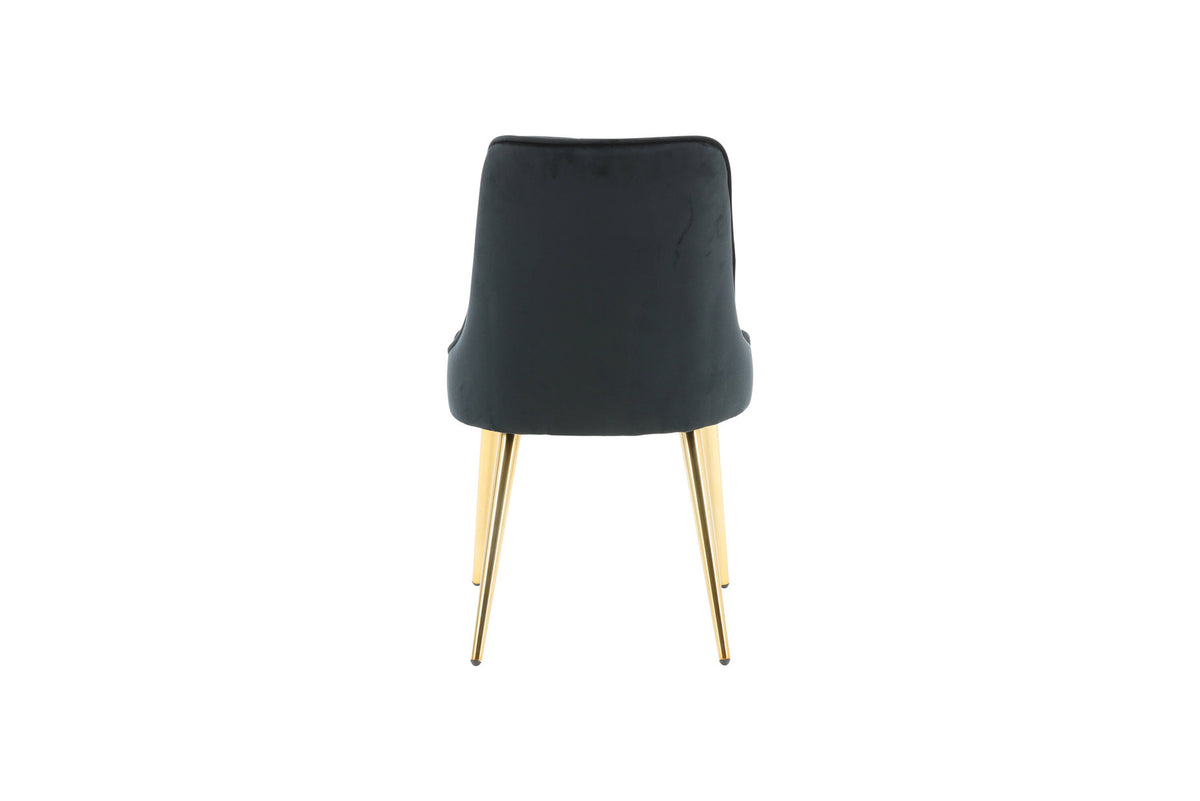 Velvet Lyx Stuhl in Schwarz präsentiert im Onlineshop von KAQTU Design AG. Stuhl ist von Venture Home
