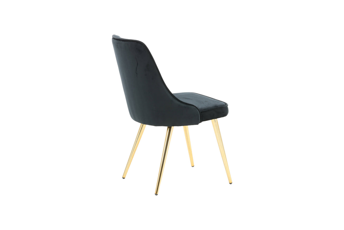 Velvet Lyx Stuhl in Schwarz präsentiert im Onlineshop von KAQTU Design AG. Stuhl ist von Venture Home