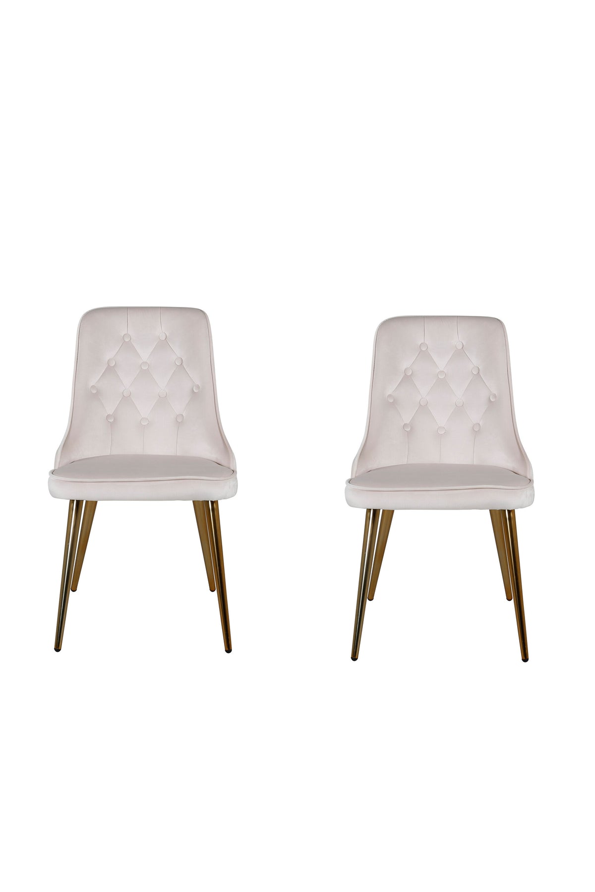 Velvet Deluxe Stuhl in Beige / Gold präsentiert im Onlineshop von KAQTU Design AG. Stuhl ist von Venture Home