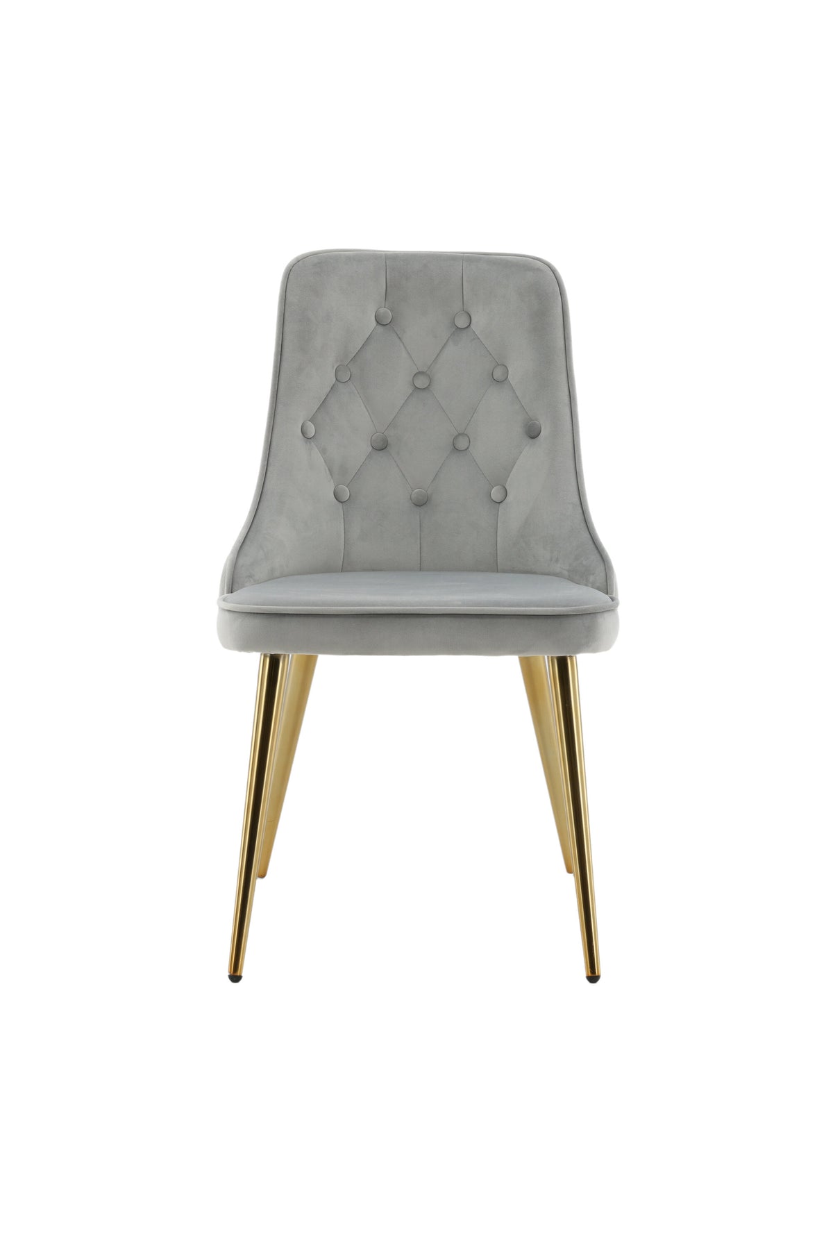 Velvet Deluxe Stuhl in Grau / Gold präsentiert im Onlineshop von KAQTU Design AG. Stuhl ist von Venture Home