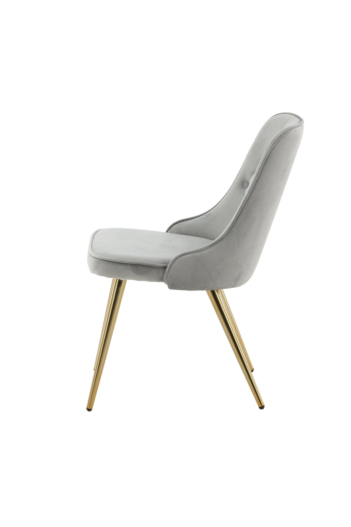 Velvet Deluxe Stuhl in Grau / Gold präsentiert im Onlineshop von KAQTU Design AG. Stuhl ist von Venture Home