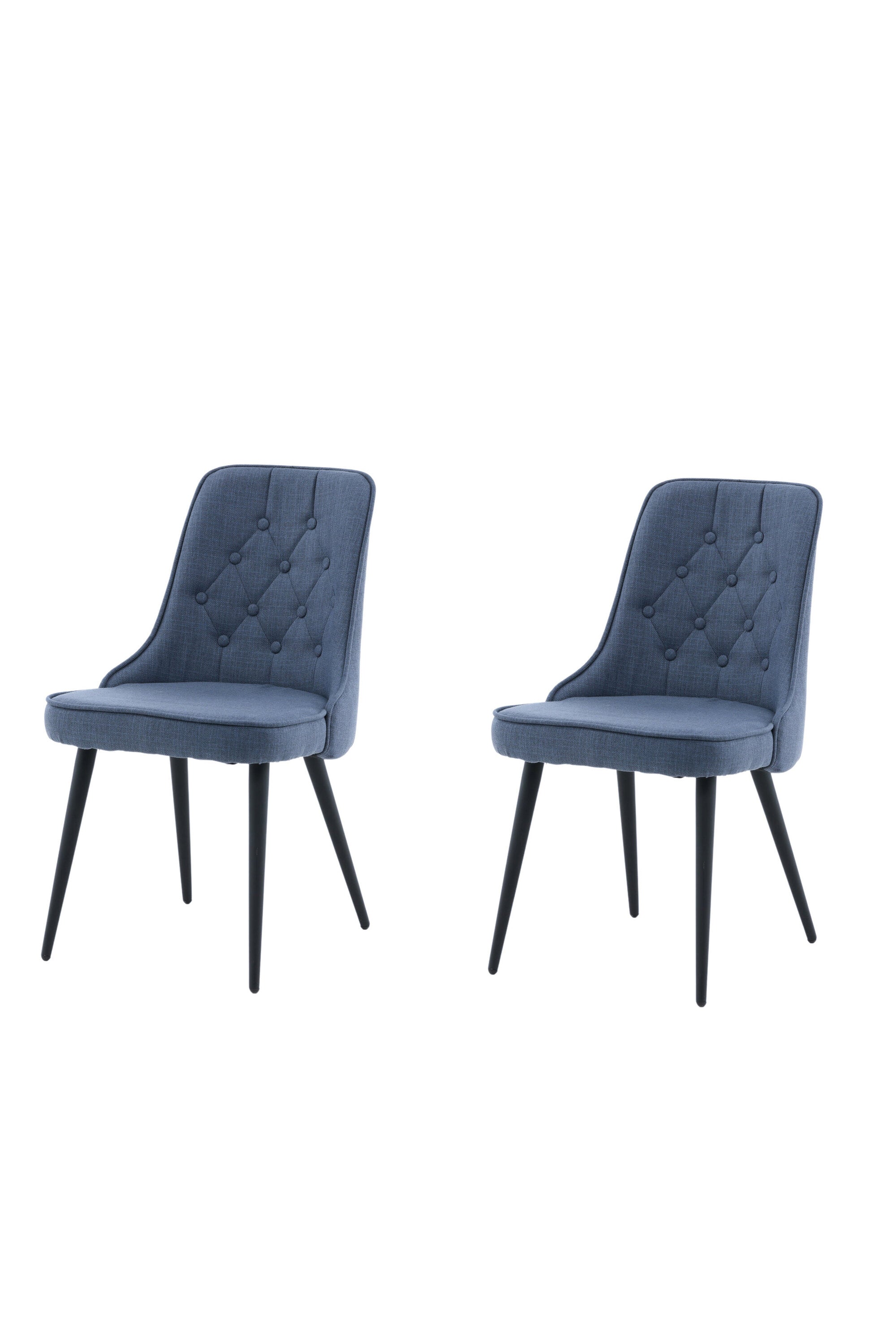 Velvet Deluxe Stuhl in Blau / Schwarz präsentiert im Onlineshop von KAQTU Design AG. Stuhl ist von Venture Home