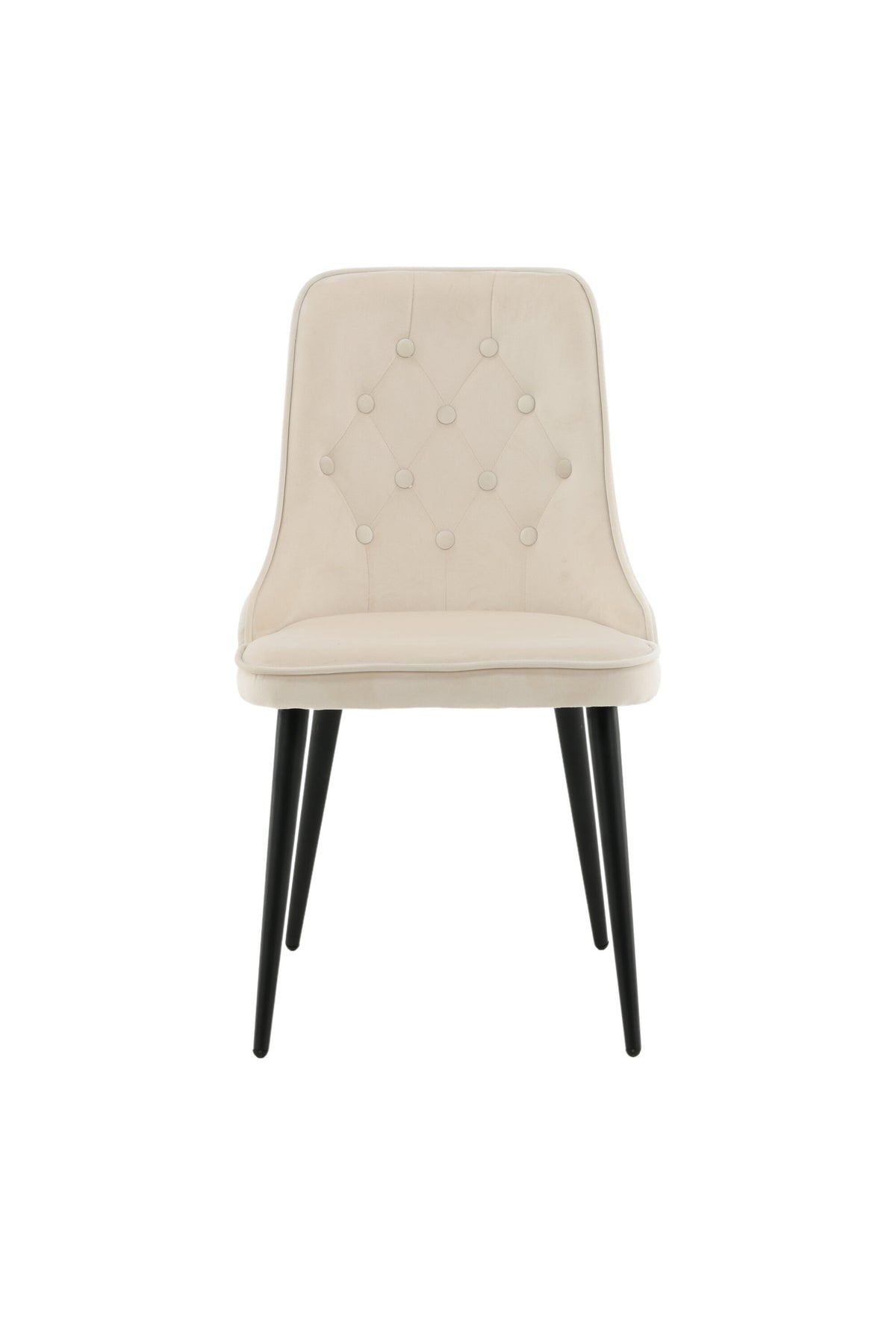 Velvet Deluxe Stuhl in Beige / Schwarz präsentiert im Onlineshop von KAQTU Design AG. Stuhl ist von Venture Home