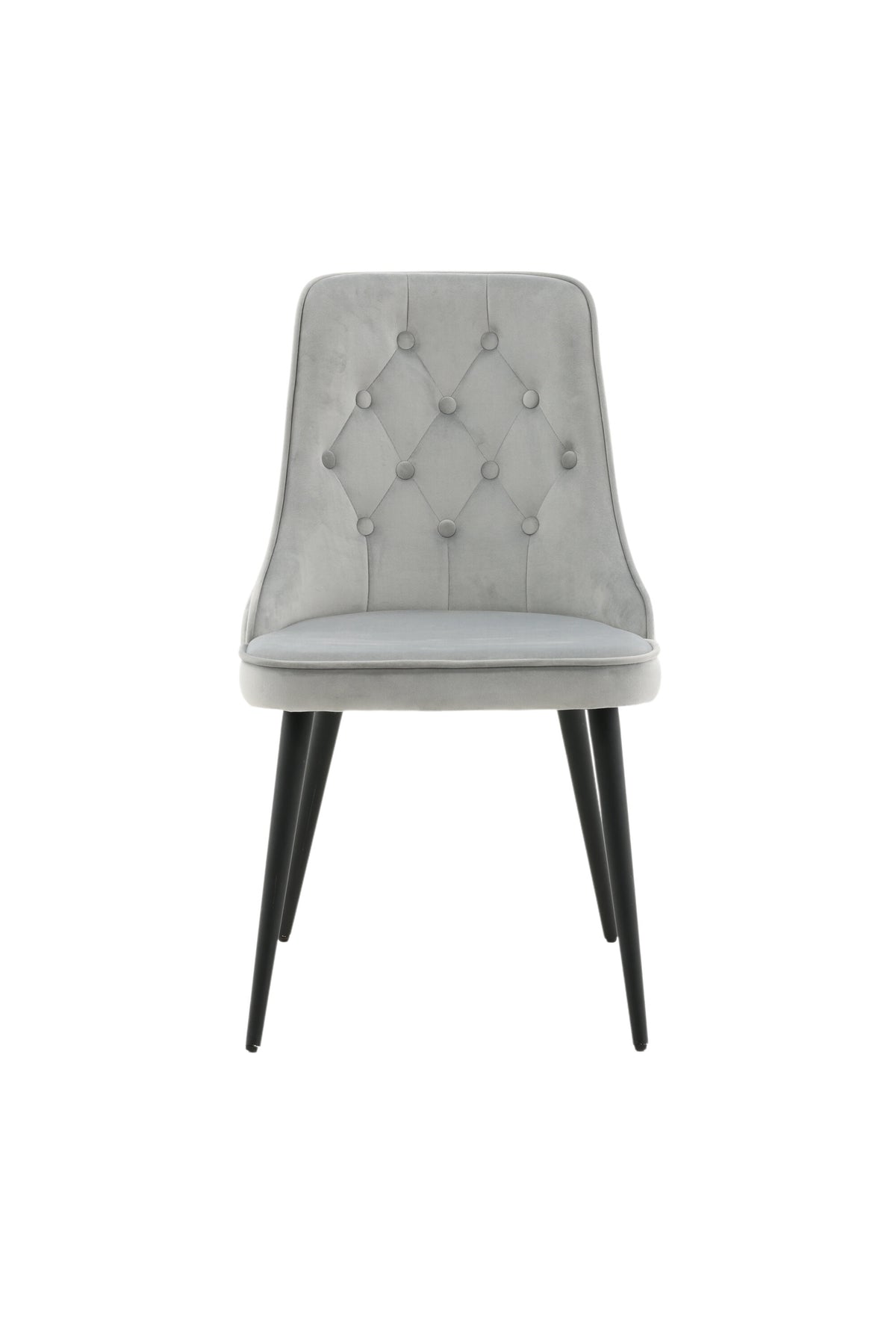 Velvet Deluxe Stuhl in Hellgrau / Schwarz präsentiert im Onlineshop von KAQTU Design AG. Stuhl ist von Venture Home