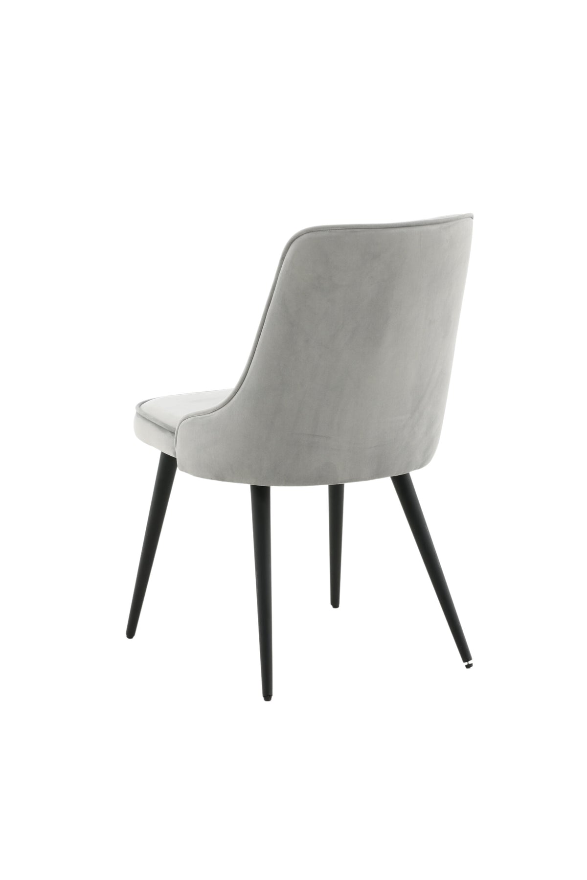 Velvet Deluxe Stuhl in Hellgrau / Schwarz präsentiert im Onlineshop von KAQTU Design AG. Stuhl ist von Venture Home