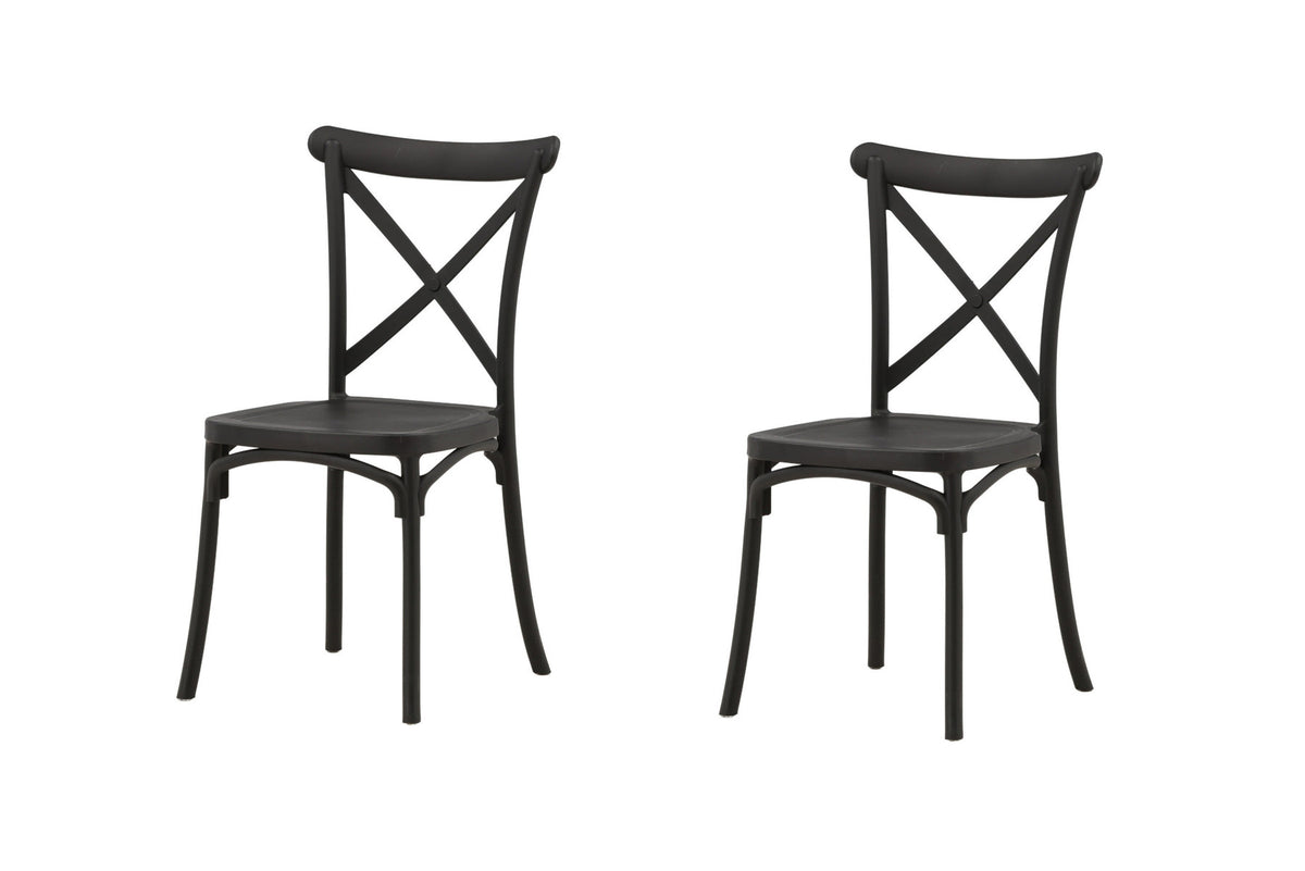 Crosett Stuhl in Schwarz präsentiert im Onlineshop von KAQTU Design AG. Stuhl ist von Venture Home