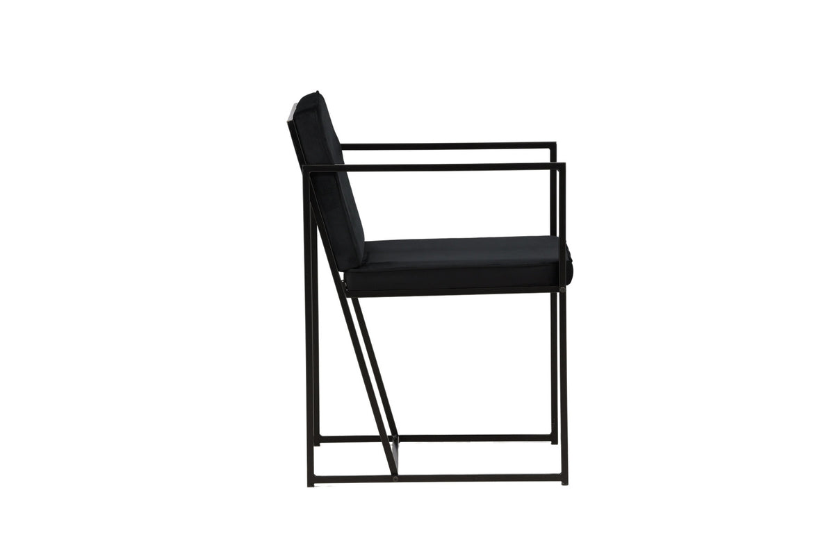 Richmond Stuhl in Schwarz präsentiert im Onlineshop von KAQTU Design AG. Stuhl mit Armlehne ist von Venture Home