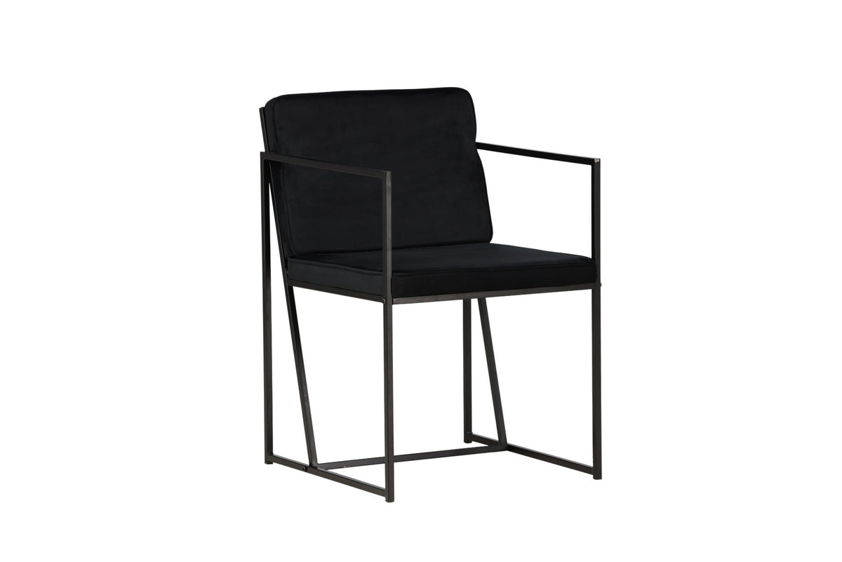 Richmond Stuhl in Schwarz präsentiert im Onlineshop von KAQTU Design AG. Stuhl mit Armlehne ist von Venture Home
